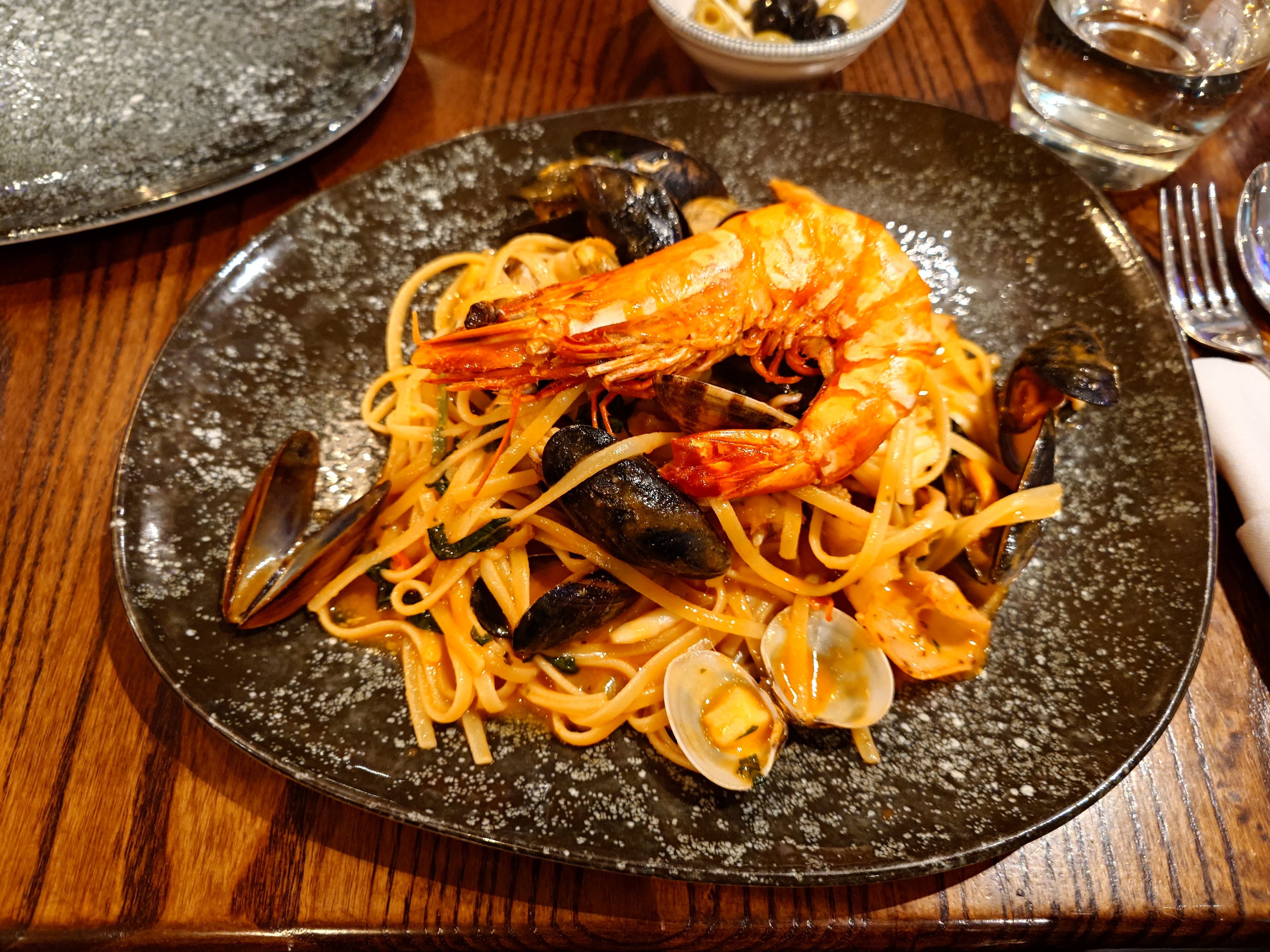 Seafood linguine at Demartino